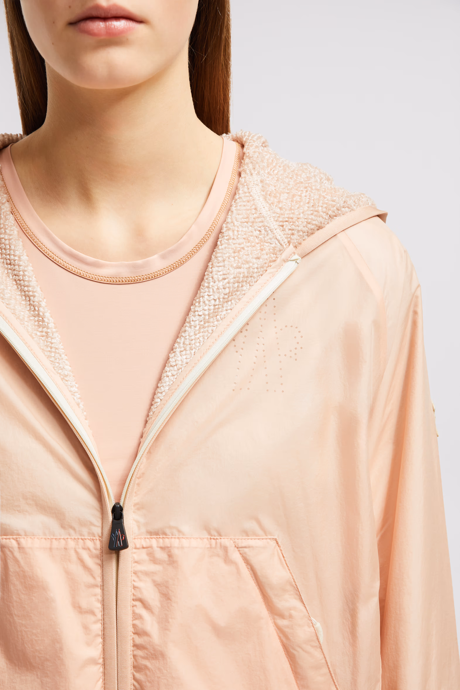 Logo Hoodie Women Pink Moncler 8